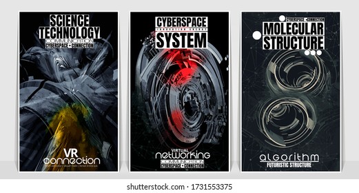 Vector poster of hi tech concept