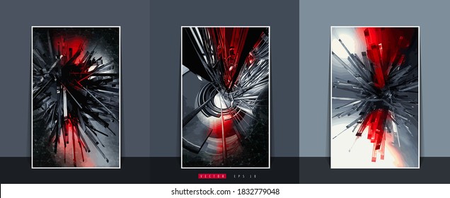 Vector poster of hi tech concept