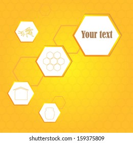 Vector poster. Honeycomb