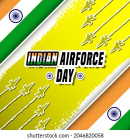 Vector Poster of Indian Airforce Day Celebration