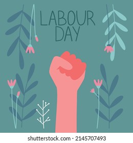 Vector poster of the International Labour Day. Happy Labour Day. May 1 is Employee's Day.