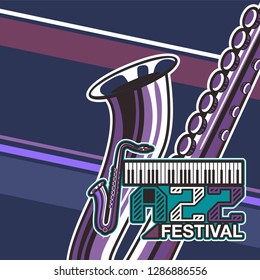 Vector poster for a live music festival with a microphone, acoustic guitar and inscription in retro style. Template for flyers, banners, invitations, brochures and covers