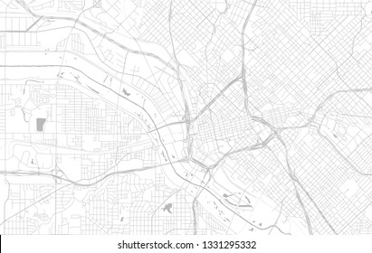 Vector poster map city of Dallas, Texas, USA