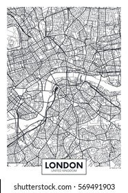 Vector poster map city London svg