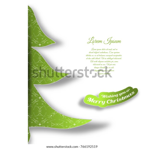 Vector Poster Merry Christmas Insert Form Stock Vector Royalty Free