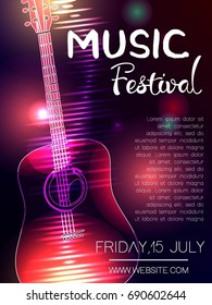 Vector poster for music festival. 