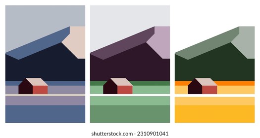 Vector poster with nature. Vector illustration. Yellow background
Векторный постер с природой. Векторный постер. 