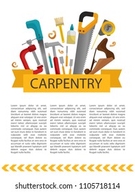 
Vector poster on the theme of carpentry