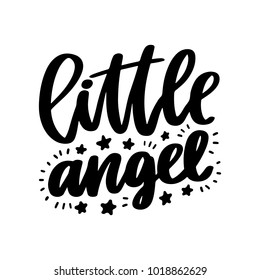Vector poster with phrase and decor elements. Typography card, image with lettering. Black quote and different curves. Design for t-shirt and prints. Kids theme.