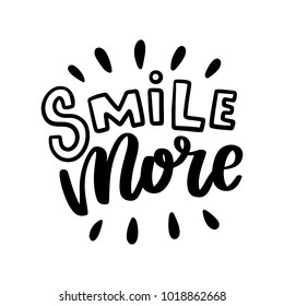Vector poster with phrase and decor elements. Typography card, image with lettering. Black quote and different curves. Design for t-shirt and prints.