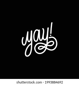 Vector poster with phrase and decor elements. Typography card, image with lettering. Black quote and different curves. Design for t-shirt and prints