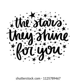 Vector Poster Phrase Stars Typography Card Stock Vector (Royalty Free ...