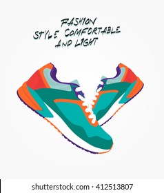 Vector poster - running and sport
