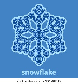 Vector poster with snowflake double exposure effect in pop art style