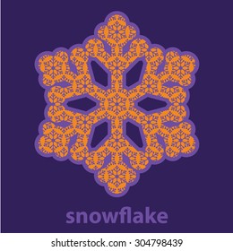 Vector poster with snowflake double exposure effect in pop art style