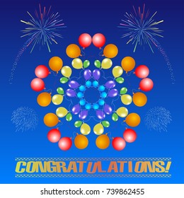 Vector poster for a solemn congratulation.