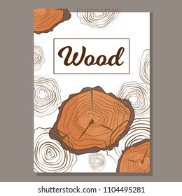 Vector poster with spilled trees