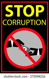 Vector poster Stop Corruption  