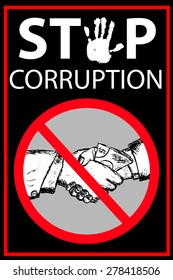 Vector poster Stop Corruption  
