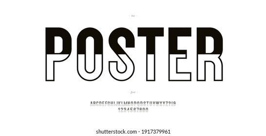 Vector poster style trendy typography for infographics, motion graphics, video, promotion, decoration, logotype, party poster, t shirt, book. 10 eps