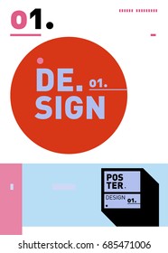 Vector poster template cover design. Future geometric graphic art template. Simple minimalist wallpaper design style.
