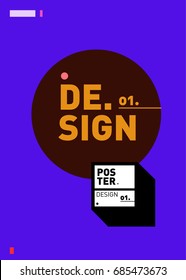 Vector poster template cover design. Future geometric graphic art template. Simple minimalist wallpaper design style.