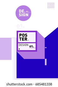 Vector poster template cover design. Future geometric graphic art template. Simple minimalist wallpaper design style.