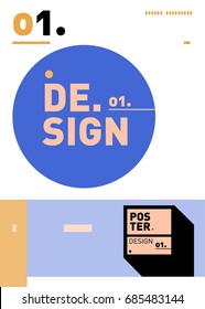 Vector poster template cover design. Future geometric graphic art template. Simple minimalist wallpaper design style.