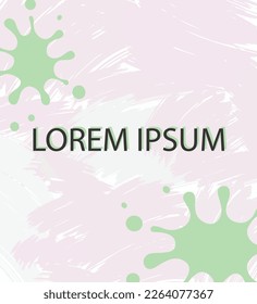 Vector Poster Template with Paint Splash. Abstract Background for Business Documents, Flyers, Posters and Placards.