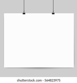 Vector poster template of a paper sheet