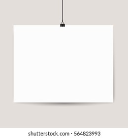 Vector poster template of a paper sheet