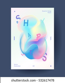 Vector Poster Templates with Paint Splash. Abstract Background for Business Posters and Placards. Mobile Technologies Concept. Flat Style. Liquid art