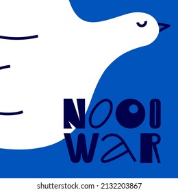 Vector poster with text say no to war