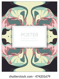 Vector poster texture watercolor acrylic ink hand drawn illustration, abstract, print . Template for a sail, party, wedding invitations, invitation, envelope, Valentine card design, mock up poster