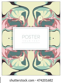 Vector poster texture watercolor acrylic ink hand drawn illustration, abstract, print . Template for a sail, party, wedding invitations, invitation, envelope, Valentine card design, mock up poster