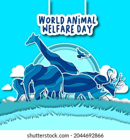 Vector Poster of World Animal Welfare Day