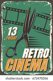 Vector posters of films in retro style.