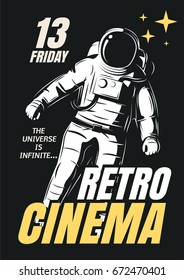 Vector posters of films in retro style.