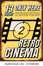 Vector posters of films in retro style.