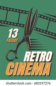 Vector posters of films in retro style.