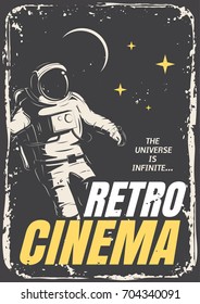 Vector posters of films in retro style.