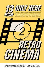 Vector posters of films in retro style.