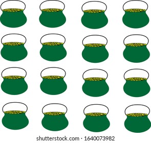 Vector pot of gold pattern