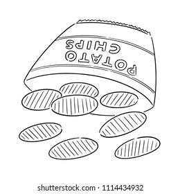 vector of potato chips