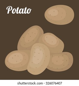 Vector potato,flat design