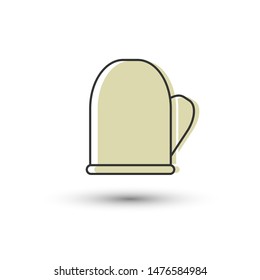 Vector potholder icon. Cooking glove symbol. For design, web site design, logo, app, UI/UX