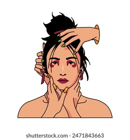 Vector retrato ilustración estilo de vida arte