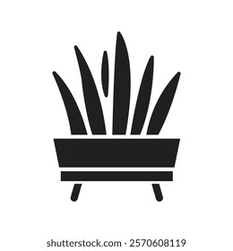 Vector Potted Plant Icon. Plant Symbol