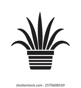 Vector Potted Plant Icon. Plant Symbol