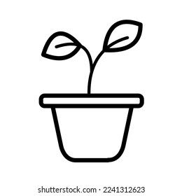 vector of potted plants on a white background